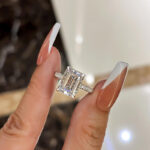 S925 Gorgeous Emerald Cut Engagement Ring For Women In Sterling Silver - Image 7