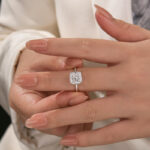 S925 3.5Ct Cushion Cut Hidden Halo Engagement Ring Promise Ring For Her - Image 2