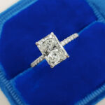 S925 Maxine Moissanite 1.0 Ct~3.5Ct Radiant Cut Engagement Ring in Sterling Silver