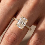 S925 Maxine Moissanite 1.0 Ct~3.5Ct Radiant Cut Engagement Ring in Sterling Silver - Image 7