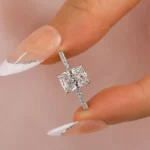 S925 Maxine Moissanite 1.0 Ct~3.5Ct Radiant Cut Engagement Ring in Sterling Silver - Image 18