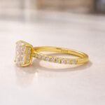 S925 Maxine Moissanite 2.0 CT Radiant Cut Engagement Ring In Sterling Silver - Image 8