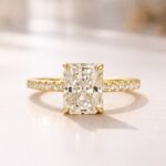 S925 Maxine Moissanite 2.0 CT Radiant Cut Engagement Ring In Sterling Silver - Image 7