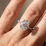 S925 Maxine Moissanite 2.0 Ct~5.5 Ct Oval Cut Engagement Ring In Sterling Silver - Image 3