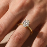 S925 Maxine Sparkle Oval Cut Engagement Ring For Women In Sterling Silver