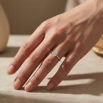 S925 Maxine Sparkle Moissanite 2.0 Carat Oval Cut Engagement Ring In Sterling Silver - Image 3