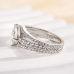 S925 Exquisite Vintage Square Princess Cut Engagement Ring for Women - Image 10