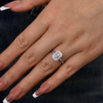 S925 Maxine Excellent 4.0 Ct Cushion Cut Engagement Ring - Image 9
