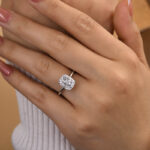 S925 Maxine Excellent 4.0 Ct Cushion Cut Engagement Ring - Image 8