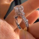 S925 Moissanite 2.0Carat Round Cut Vintage Engagement Ring in Sterling Silver - Image 3