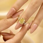 S925 4.5Ct Yellow Stone Cushion Cut Engagement Ring Promise Ring For Her - Image 2