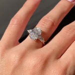 S925 Noble 4.0Ct Oval Cut Three Stone Engagement Ring in Sterling Silver - Image 5