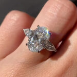 S925 Noble 4.0Ct Oval Cut Three Stone Engagement Ring in Sterling Silver - Image 4