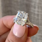 S925 Outstanding Split Shank Cushion Cut Engagement Ring - Image 3