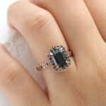 S925 Attractive Rose Gold Radiant Cut Engagement Ring - Image 2
