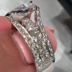 S925 Unique 3 Prong 3.0Ct Pear Cut Engagement Ring - Image 3