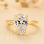 S925 Classic 4.0Ct Pear Cut Engagement Ring Promise Ring In Sterling Silver - Image 4