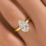 S925 Classic 4.0Ct Pear Cut Engagement Ring Promise Ring In Sterling Silver