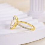 S925 4.0Ct Marquise Cut Half Eternity Engagement Ring In Sterling Silver - Image 11