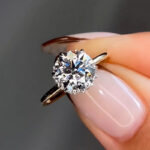S925 2.0 Carat Moissanite Precious Two-tone Engagement Ring