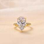 S925 4.5Ct Excellent Pear Cut Engagement Ring - Image 7