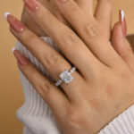 S925 Maxine Vintage Crushed Ice Radiant Cut Engagement Ring - Image 2
