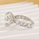 S925 Maxine Unique 6 Prong 6.0Ct Round Cut Engagement Ring - Image 12