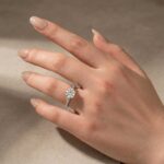 S925 Maxine Moissanite Bow Base Design 2.0 Carat Round Cut Engagement Ring - Image 8