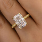 S925 Maxine 5.0Ct Elongated Radiant Cut Engagement Ring - Image 5