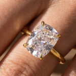 S925 Maxine Solitaire 6.5Ct Elongated Cushion Cut Engagement Ring Travel Ring - Image 3