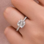 S925 Maxine Moissanite 2.0 Ct~2.5 Ct Cushion Cut Engagement Ring - Image 21
