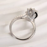 S925 Maxine Moissanite 1.0 CT Twist Flower Design Engagement Ring - Image 6