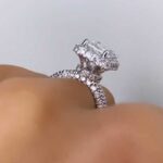 S925 Maxine Simulated Diamond Halo Radiant Cut Engagement Ring - Image 3