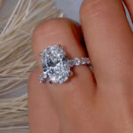 S925 Luxe 4.0Ct Oval Cut Engagement Ring In Sterling Silver For Women