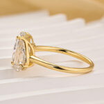 S925 Toi et Moi Radiant & Pear Cut Engagement Ring In Sterling Silver - Image 4