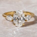 S925 Noble 4.0Ct Oval Cut Three Stone Engagement Ring in Sterling Silver
