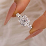 S925 Classic 3.5Ct Cushion Cut Engagement Ring Travel Ring In Sterling Silver