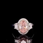 S925 2.5Ct Halo Oval Cut Three Stone Engagement Ring Promise Ring For Her - Image 2