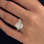 S925 4.0Ct Halo Oval Cut Split Shank Engagement Ring Promise Ring For Her - Image 2