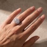 S925 Moissanite Halo Split Shank 4.0Ct Round Cut White Gold Engagement Ring - Image 4