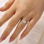 S925 2.0Ct Cushion Cut Twist Engagement Ring Travel Ring In Sterling Silver - Image 2