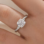 Moissanite 2.0Ct Cushion Cut Twist Engagement Ring Travel Ring In Sterling Silver