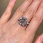 S925 Vintage 4.0Ct Halo Pink Cushion Cut Engagement Ring In Sterling Silver For Women - Image 2