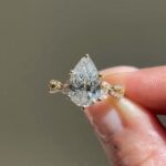 S925 Moissanite Vintage 3.5Ct Pear Cut Twist Engagement Ring Travel Ring In Sterling Silver - Image 2