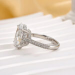 S925 5.0Ct Oval Cut Classic Engagement Ring Travel Ring In Sterling Silver - Image 4