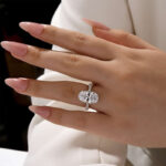 S925 5.0Ct Oval Cut Classic Engagement Ring Travel Ring In Sterling Silver - Image 2