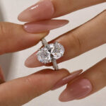 S925 5.0Ct Oval Cut Classic Engagement Ring Travel Ring In Sterling Silver