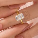 S925 Maxine Timeless Moissanite 3.5 Ct~4.5 Ct Radiant Cut Engagement Ring In Sterling Silver - Image 19