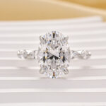 S925 4.5Ct Oval Cut Engagement Ring Promise Ring For Her - Image 4