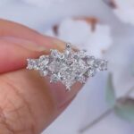 S925 Vintage 2.0Ct Princess Cut Engagement Ring Travel Ring In Sterling Silver
